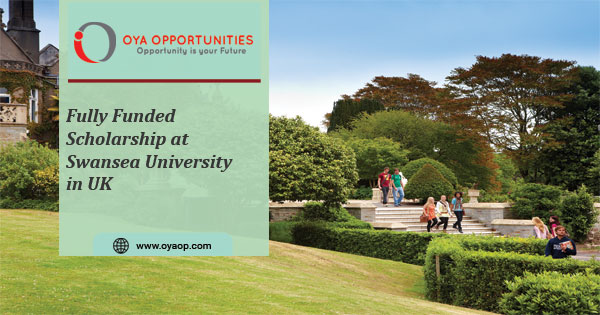 Fully Funded scholarship at Swansea University in UK