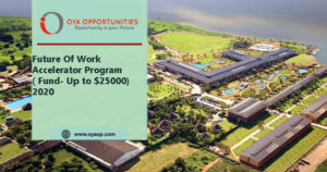 Future Of Work Accelerator Program 2020( Fund- Up to $25000)