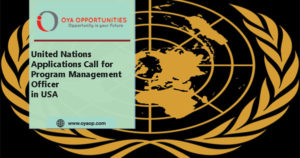 United Nations Application Call for Program Management Officer in USA