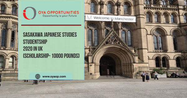 Sasakawa Japanese Studies Postgraduate Studentship 2020