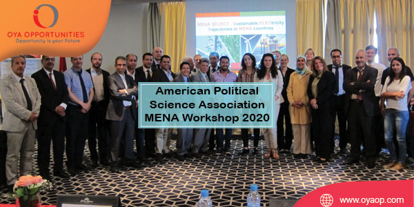 American Political Science Association MENA Workshop 2020 (fully-funded)