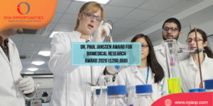 Dr. Paul Janssen Award For Biomedical Research Award 2020 ($200,000)