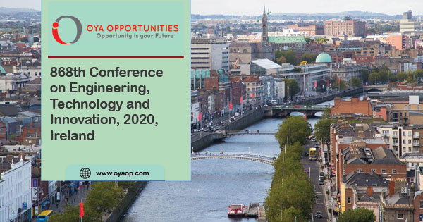868th International Conference on Engineering, Technology and Innovation, 2020, Ireland