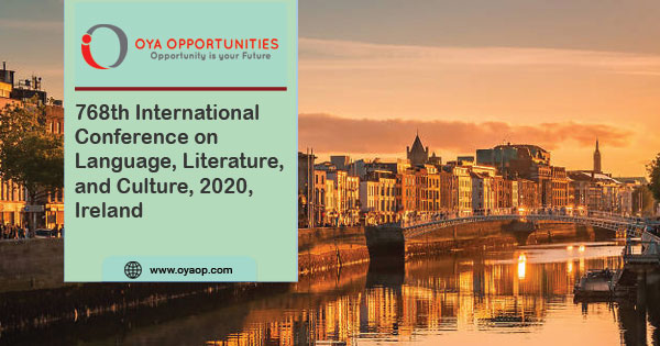 International Conference on Language, Literature, and Culture, 2020, Ireland