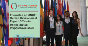 Internship on UNDP Human Development Report Office in United States (stipend available)