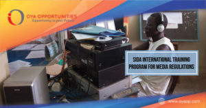 Sida International Training Program for Media Regulations 2020