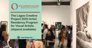 The Lagos Creative Project Artist Residency Program 2020