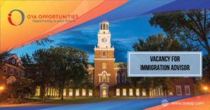 vacancy for immigration advisor at dartmouth