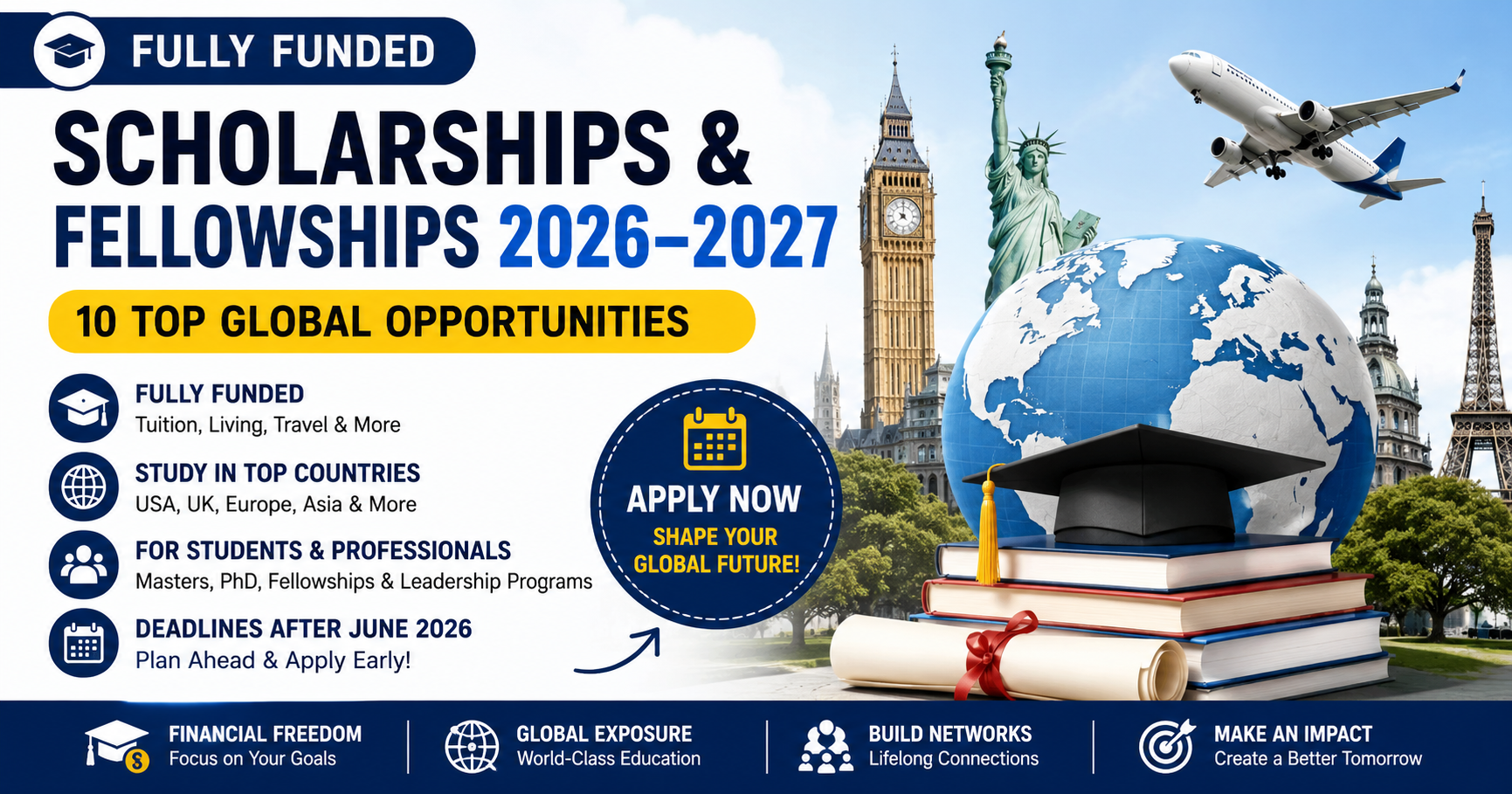 Top 10 Fully Funded Opportunities for International Students