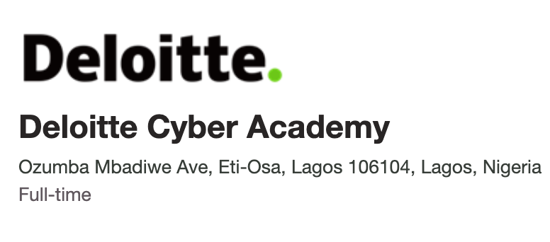 Deloitte Cyber Academy 2026 (Paid Cybersecurity Training Program)