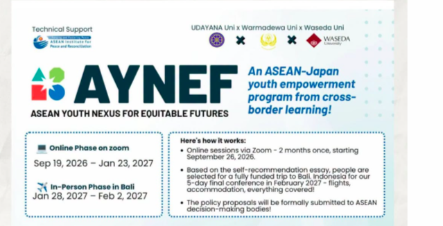 ASEAN-Japan Youth Empowerment Program 2026–2027 in Bali, Indonesia (Fully Funded)
