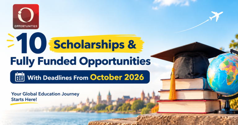 10 Scholarships Opportunities for October 2026 (Fully Funded)