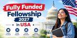 Make 600*315 size image with contetn Fully FUnded Fellowship 2027 in USA