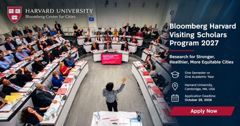 Bloomberg Harvard Visiting Scholars Program 2027 (Funded)