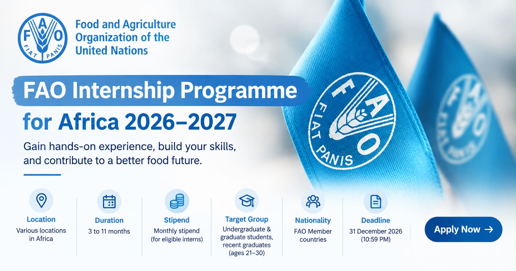 FAO Internship Programme 2027 (Paid)