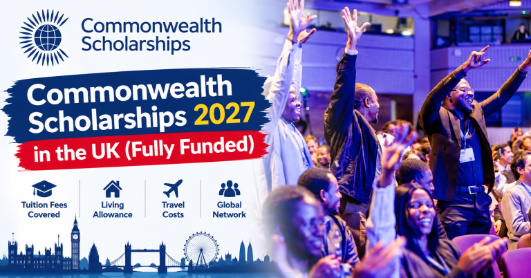 Commonwealth Scholarships 2027 in the UK (Fully Funded)