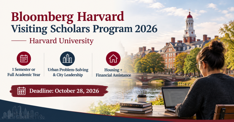 Bloomberg Harvard Visiting Scholars Program 2026 | Harvard University