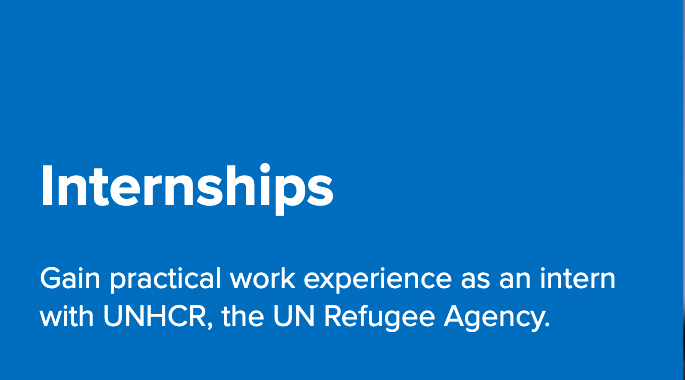UNHCR Internship Programme 2027 (Paid International Internship)