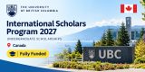 University of British Columbia International Scholars Program 2027 in Canada | Fully Funded
