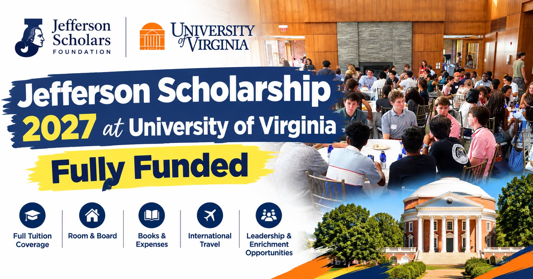 Jefferson Scholarship 2027 at University of Virginia – Fully Funded