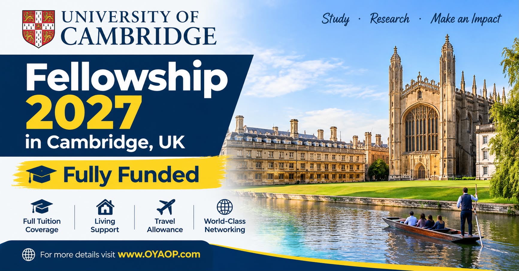 Fellowship 2027 in Cambridge, UK (Fully Funded)