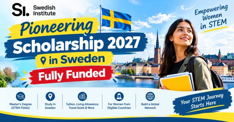 Pioneering Scholarship 2027 in Sweden | Fully Funded